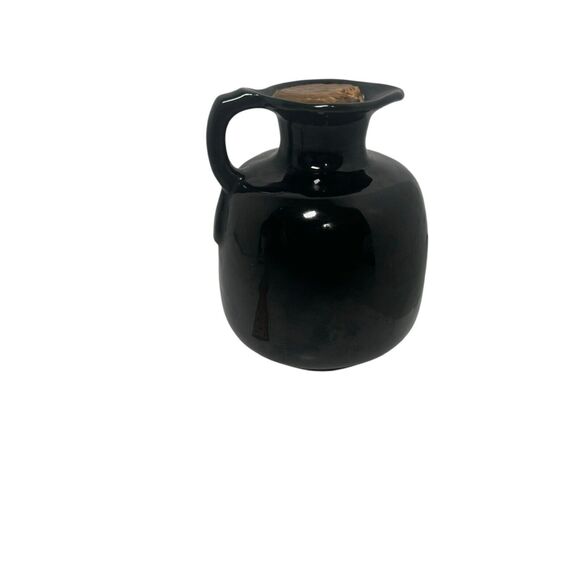 Frankoma Pottery Honey Jar Jug ~ #833 Black Pitcher Design~ W/ Original Sticker - Picture 5 of 10